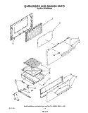 OVEN DOOR AND BROILER Diagram and Parts List for SF302EERW4  Whirlpool Range