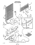 UNIT Diagram and Parts List for EV150NXWN00  Whirlpool Freezer