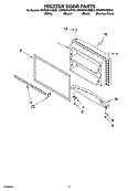 FREEZER DOOR PARTS, OPTIONAL PARTS Diagram and Parts List for GR2SHKXMT01  Whirlpool Refrigerator