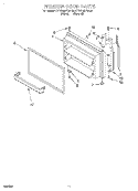 FREEZER DOOR, LIT/OPTIONAL Diagram and Parts List for KTRS19KEWH01  KitchenAid Refrigerator