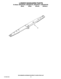 LOWER WASHARM PARTS Diagram and Parts List for WDF530PAYB1  Whirlpool Dishwasher