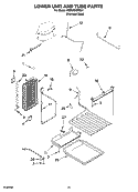 LOWER UNIT AND TUBE PARTS Diagram and Parts List for KSSC36QMS01  KitchenAid Refrigerator