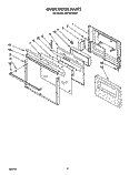 OVEN DOOR Diagram and Parts List for RM778PXXB1  Whirlpool Microwave Oven Combo