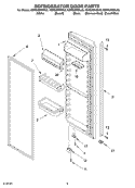 REFRIGERATOR DOOR PARTS Diagram and Parts List for KSRS25IKBT03  KitchenAid Refrigerator
