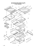 REFRIGERATOR SHELF Diagram and Parts List for KSRF36DTX02  KitchenAid Refrigerator