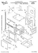 OVEN, LITERATURE Diagram and Parts List for GMC275PDQ3  Whirlpool Microwave Oven Combo