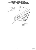 CONTROL PANEL PARTS Diagram and Parts List for KUDI01ILWH2  KitchenAid Dishwasher