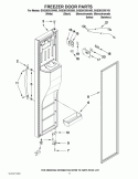 FREEZER DOOR PARTS Diagram and Parts List for GSS26C5XXA03  Whirlpool Refrigerator