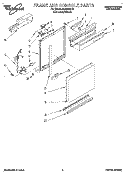 FRAME AND CONSOLE Diagram and Parts List for DU9400XY2  Whirlpool Dishwasher
