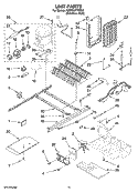 UNIT PARTS Diagram and Parts List for KSRD22FTST03  KitchenAid Refrigerator