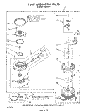 PUMP AND MOTOR Diagram and Parts List for DU8950XT1  Whirlpool Dishwasher