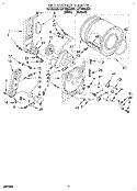 BULKHEAD Diagram and Parts List for LGT5624BN1  Whirlpool Dryer