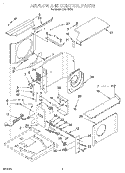AIRFLOW AND CONTROL Diagram and Parts List for CA21WC51  Crosley Air Conditioner