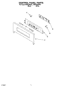 CONTROL PANEL Diagram and Parts List for KEBC206KWH1  KitchenAid Wall Oven