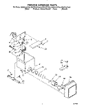 FREEZER INTERIOR Diagram and Parts List for ED22DWXTG02  Whirlpool Refrigerator