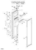 FREEZER DOOR Diagram and Parts List for 4YED25DQFW01  Whirlpool Refrigerator