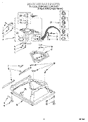 MACHINE BASE Diagram and Parts List for 2LSR5233BZ1  Whirlpool Washer