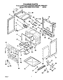 CHASSIS Diagram and Parts List for GR395LXGT2  Whirlpool Range