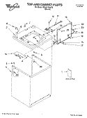 TOP AND CABINET PARTS Diagram and Parts List for 7MLSR7533JT5  Whirlpool Washer