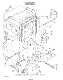 TUB , LIT/OPTIONAL Diagram and Parts List for DU8350XT0  Whirlpool Dishwasher