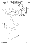 TOP AND CABINET, LIT/OPTIONAL Diagram and Parts List for 8LSP8245AN2  Whirlpool Washer