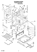 CHASSIS PARTS Diagram and Parts List for RY160LXTS0  Whirlpool Range