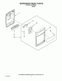 DISPENSER FRONT PARTS Diagram and Parts List for EWT8503A00  Whirlpool Refrigerator
