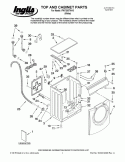 TOP AND CABINET PARTS Diagram and Parts List for IFW7200TW10  Inglis Washer