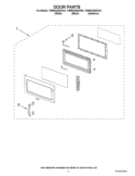 DOOR PARTS Diagram and Parts List for YWMH2205XVQ1  Whirlpool Microwave