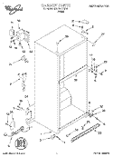 CABINET Diagram and Parts List for 3XARG477GF01  Whirlpool Refrigerator