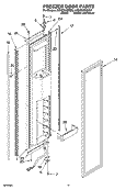 FREEZER DOOR PARTS Diagram and Parts List for KSSO36QMX02  KitchenAid Refrigerator