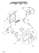 DISPENSER FRONT Diagram and Parts List for GD2NHGXKQ02  Whirlpool Refrigerator