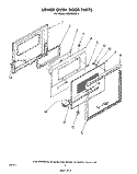 LOWER OVEN DOOR , LITERATURE AND OPTIONAL Diagram and Parts List for RB270PXK1  Whirlpool Wall Oven