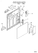 INNER DOOR Diagram and Parts List for GU960SCGQ0  Whirlpool Dishwasher