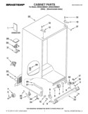 CABINET PARTS Diagram and Parts List for BRS62CRBNA01  Whirlpool Refrigerator