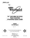SECTION Diagram and Parts List for SB1000SKN0  Whirlpool Wall Oven