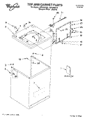 TOP AND CABINET, LITERATURE Diagram and Parts List for LSN1000KQ0  Whirlpool Washer