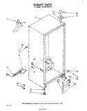 CABINET Diagram and Parts List for EV130FXKW0  Whirlpool Freezer