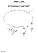 HEATER PARTS Diagram and Parts List for CDU650AWB37  Crosley Dishwasher