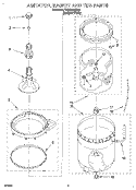 AGITATOR, BASKET AND TUB Diagram and Parts List for TAWB600DQ0  Estate Washer