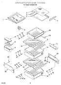 REFRIGERATOR SHELF Diagram and Parts List for KSSS36MDX05  KitchenAid Refrigerator