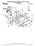 WASHER/DRYER CONTROL PANEL PARTS Diagram and Parts List for LTG5243DQB  Whirlpool Washer Dryer Combo