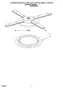 LOWER WASHARM AND STRAINER Diagram and Parts List for KUDB23HY2  KitchenAid Dishwasher