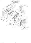CABINET Diagram and Parts List for X07002G0  Roper Air Conditioner