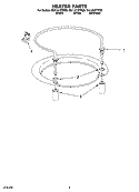 HEATER PARTS Diagram and Parts List for DU1101XTPS6  Whirlpool Dishwasher