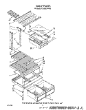 SHELF Diagram and Parts List for RT18BKXWW00  Roper Refrigerator