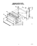 FREEZER DOOR Diagram and Parts List for RT14DMXYW00  Roper Refrigerator