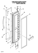 FREEZER DOOR PARTS Diagram and Parts List for KSSV42FMS02  KitchenAid Refrigerator