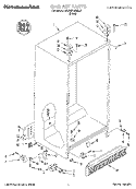 CABINET Diagram and Parts List for KSUB27QDBL01  KitchenAid Refrigerator
