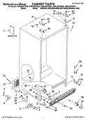 CABINET PARTS Diagram and Parts List for KSRL25FTSS01  KitchenAid Refrigerator